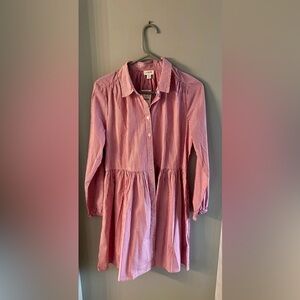 J crew pink white striped dress new with tags